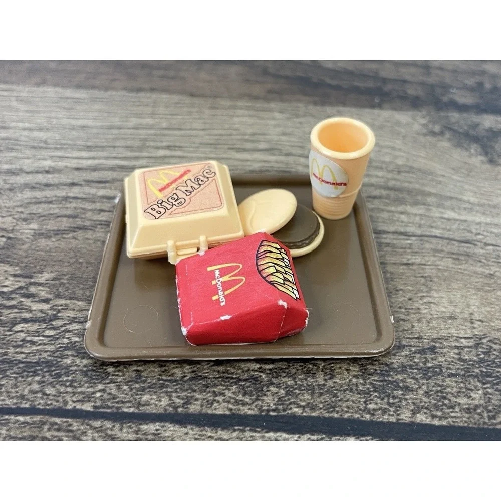 Vintage Barbie Loves McDonald's Restaurant Replacement Pieces Hamburger Fries a